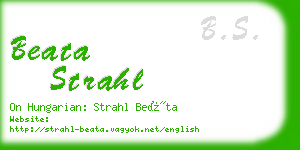 beata strahl business card